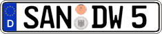 German license plate, Regular plates