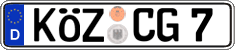 German license plate, Regular plates