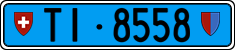 License plate of Switzerland, Work and fire vehicles (blue)