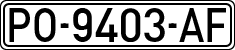 License plates of Spain, 1971 year series