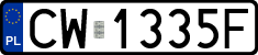 License plates of Poland, Regular car plates
