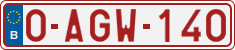 License plate of Belgium, Regular plates (2010)