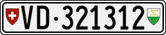 License plate of Switzerland, Cars