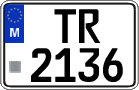 License plate of Malta, Trailers (TR 123(4))