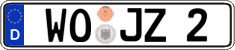 German license plate, Regular plates