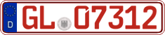 German license plate, Red license plates