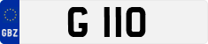 License plate of Gibraltar, Regular car plates (G 12345)