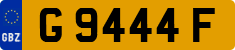 License plate of Gibraltar, Regular car plates (G 1234 A)
