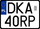 License plates of Poland, Regular car plates