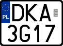 License plates of Poland, Special vehicles and motorcycles