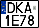 License plates of Poland, Special vehicles and motorcycles