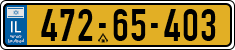 License plate of Israel, Regular plates