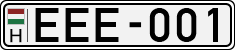 license plates of Hungary, Cars (1990)