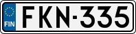 License plate of Finland, Cars