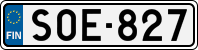 License plate of Finland, Cars