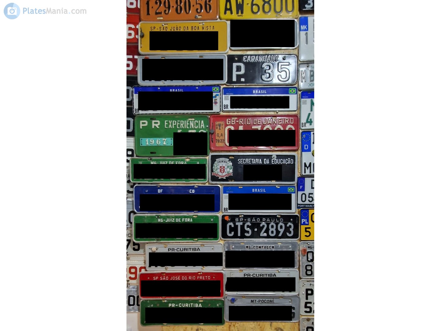 CTS-2893, License plate without vehicle 