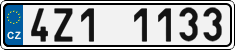 License plate of the Czech Republic, Cars (2001)