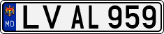 License plate of Moldova, Cars (1992)