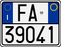 License plate of Italy, Motorcycles (1994 year series)
