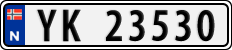License plate of Norway, Cars