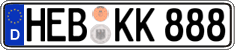 German license plate, Regular plates