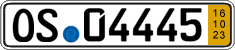 German license plate, Short-term transit plates