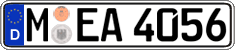 German license plate, Regular plates