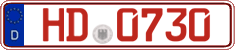 German license plate, Red license plates