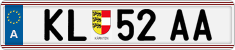 License plate of Austria, Regular plates