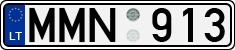 License plate of Lithuania, Cars