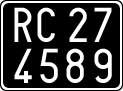 License plate of Italy, Cars (1927 year series)