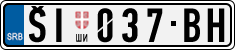 License plate of Serbia, Cars