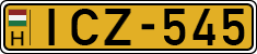 license plates of Hungary, Commercial vehicles (1990)