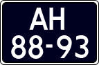License plate of the Netherlands, Imported oldtimers (cars)