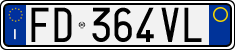 License plate of Italy, Cars (1994 year series)