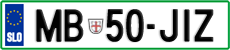 License plate of Slovenia, Cars