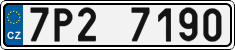 License plate of the Czech Republic, Cars (2001)
