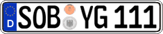 German license plate, Regular plates