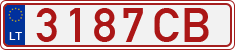License plate of Lithuania, Transit plates