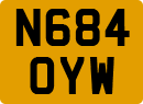 License plate of the United Kingdom, 1983 year system