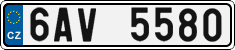 License plate of the Czech Republic, Cars (2001)
