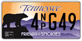 Tennessee, Specialty plates (AB 1234 / 1234 AB / 1AB 234 / 12 AB 34)