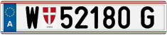License plate of Austria, Regular plates