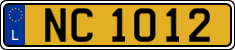 License plate of Luxembourg, 2003 year system