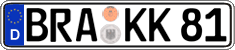German license plate, Regular plates
