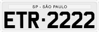 License plate of Brazil, Private owners (1990)