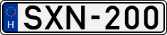license plates of Hungary, Cars (1990)