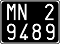 License plate of Italy, Cars (1927 year series)