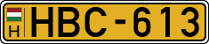 license plates of Hungary, Commercial vehicles (1990)