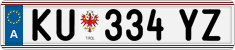 License plate of Austria, Regular plates